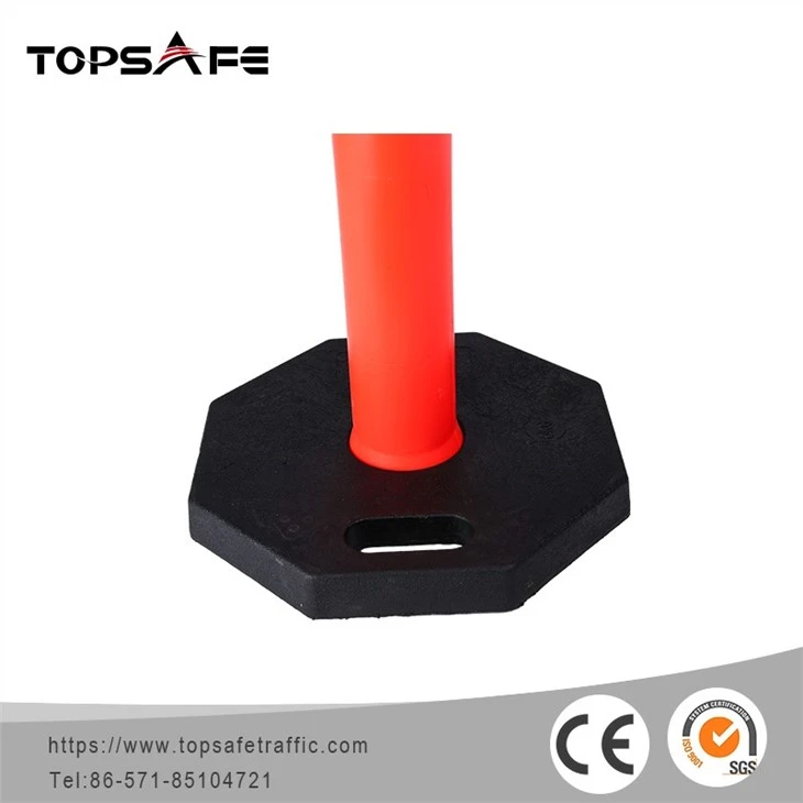 Australia Style Warning Bollard With 8kgs Rubber Base